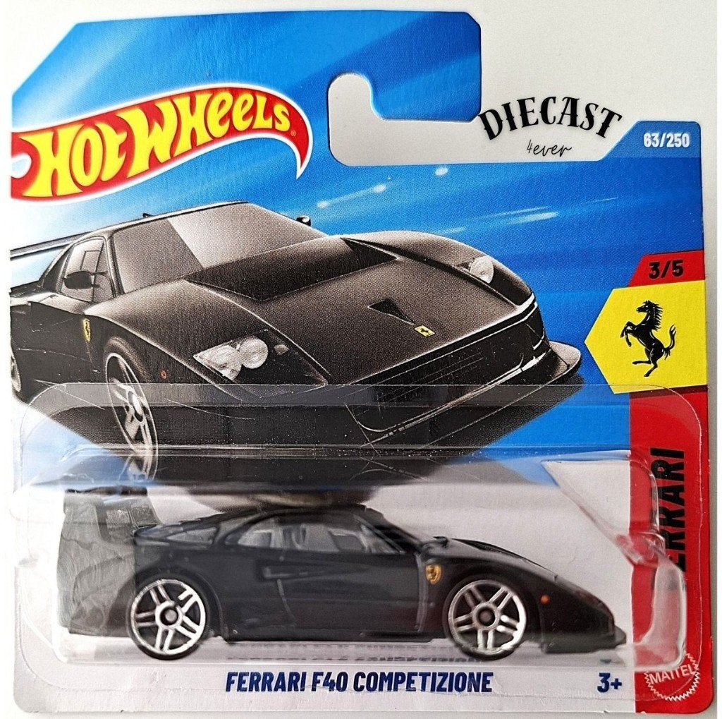Hot Wheels Ferrari F40 Competizione, Black, Ophalen, Nieuw, Auto
