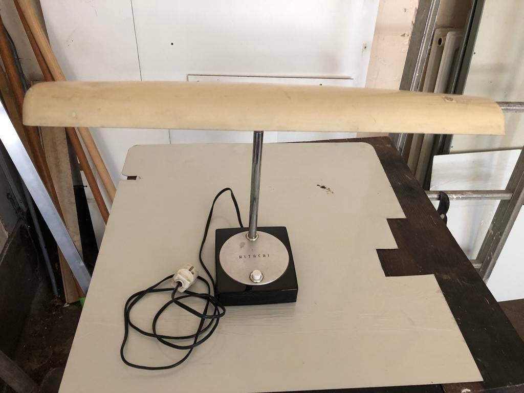 Vintage Hitachi Moon Light 50C Bureaulamp uit 1967, Elektrisch, Gebruikt, Ophalen of Verzenden, Industrieel