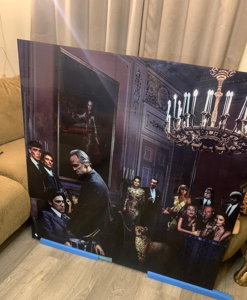 Grote The Godfather poster /schilderij glas mancave, Ophalen