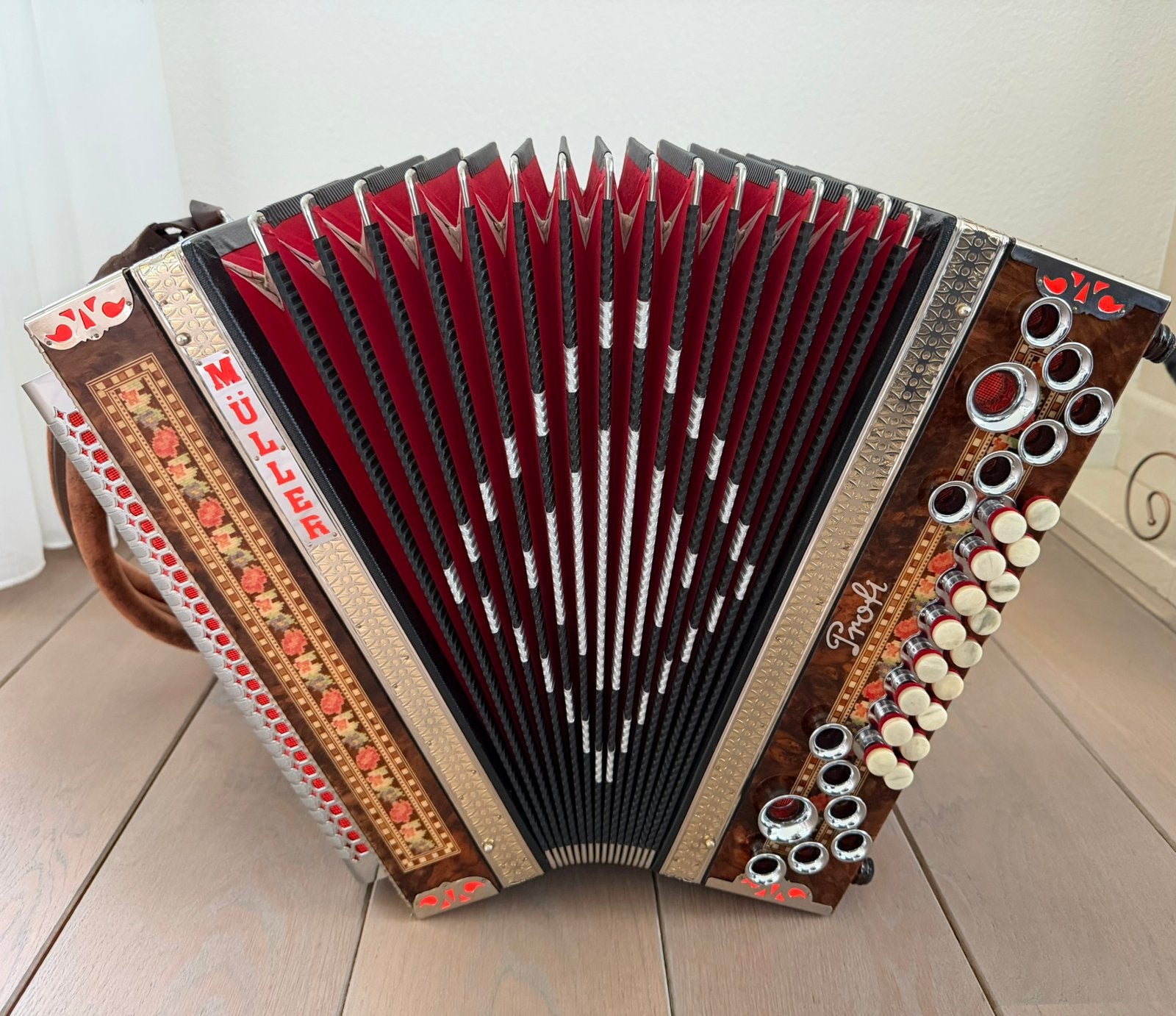 Steirische harmonika Muller GCFB, Muziek en Instrumenten, Accordeons, Met riemen, Overige formaten, Zo goed als nieuw, Ophalen