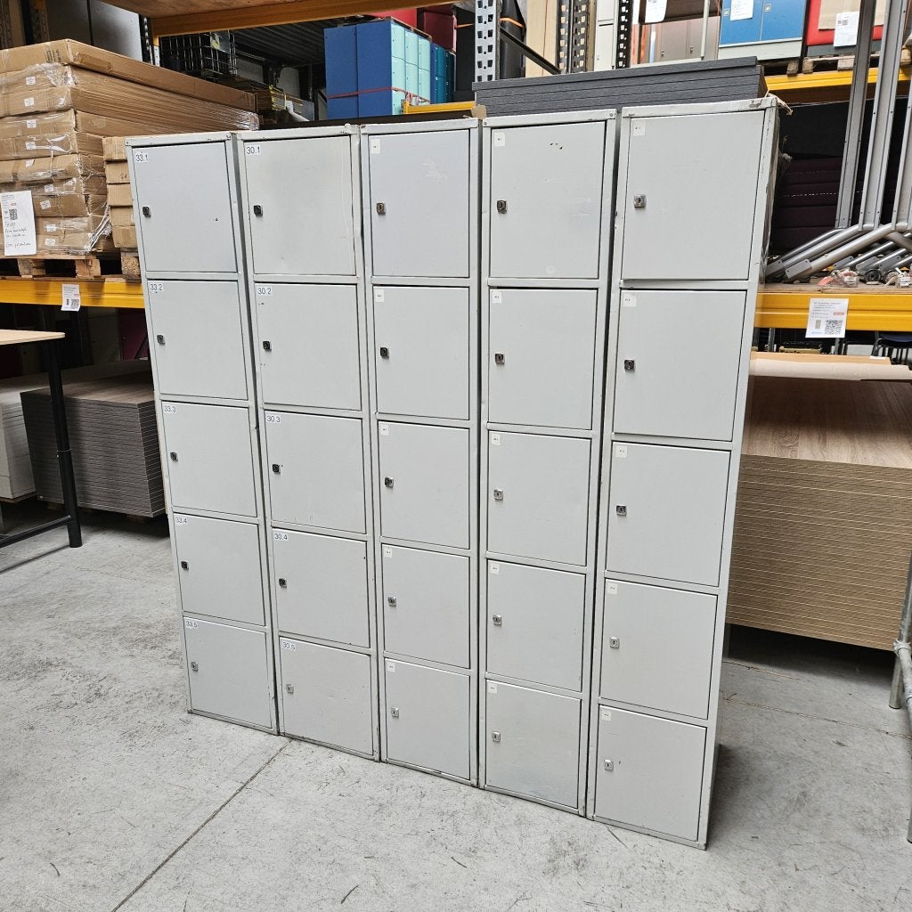 5-deurs metalen lockerkasten - 180x36x50 cm, Niet ingevuld, Gebruikt, Niet ingevuld, Niet ingevuld