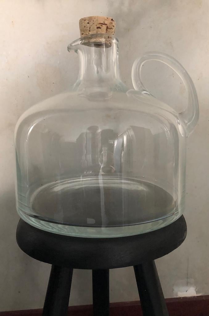 Glazen fles, Ophalen, Gebruikt, Wit, Glas
