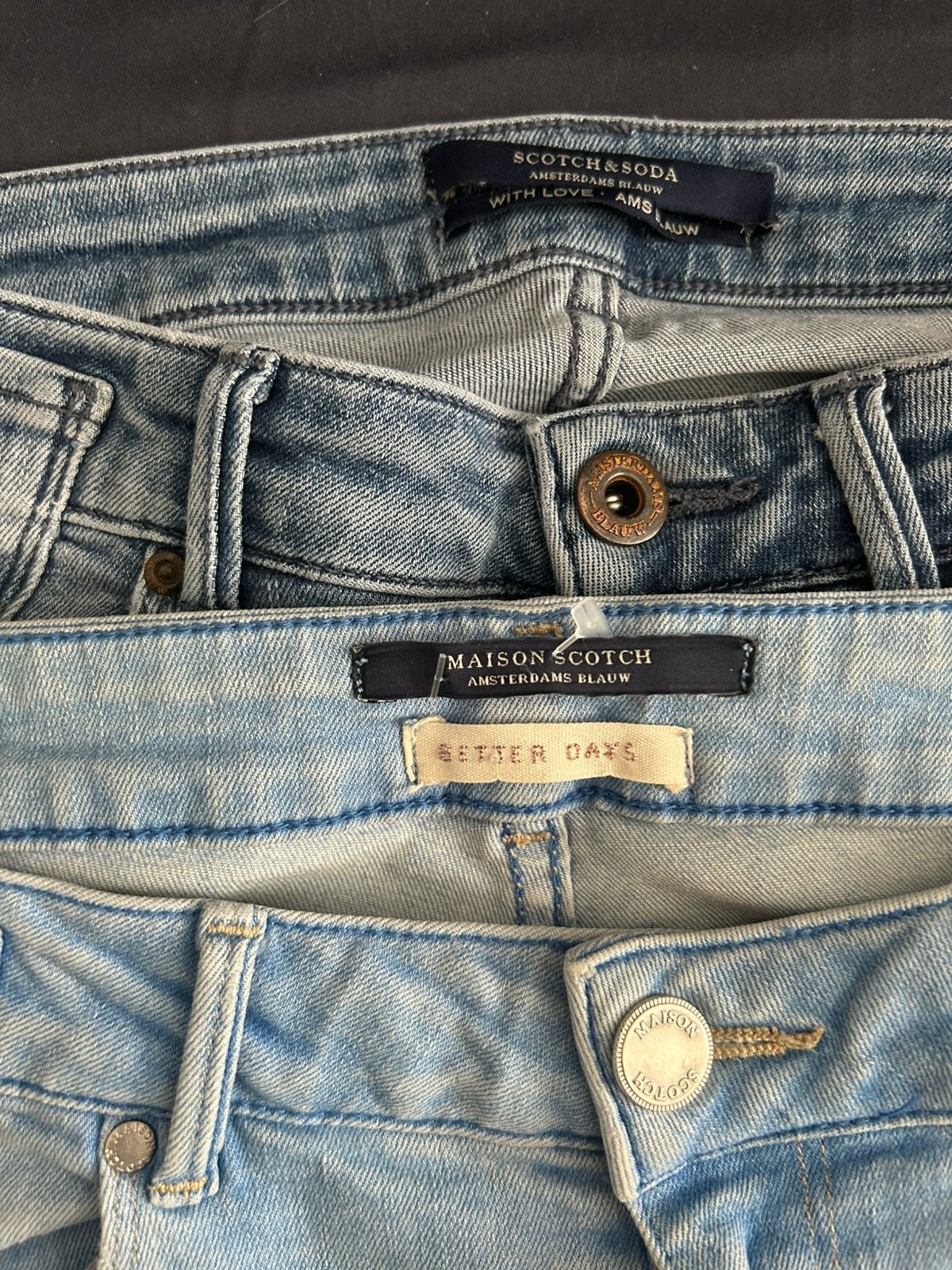 2x Scotch&Soda en Maison Scotch 27/28-32 jeans, Ophalen of Verzenden, Zo goed als nieuw, Blauw, W32 (confectie 46) of kleiner