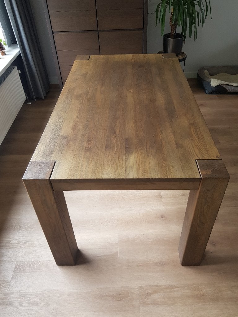 Eettafel, Huis en Inrichting, Tafels | Eettafels, Ophalen, Gebruikt, Eikenhout, 50 tot 100 cm