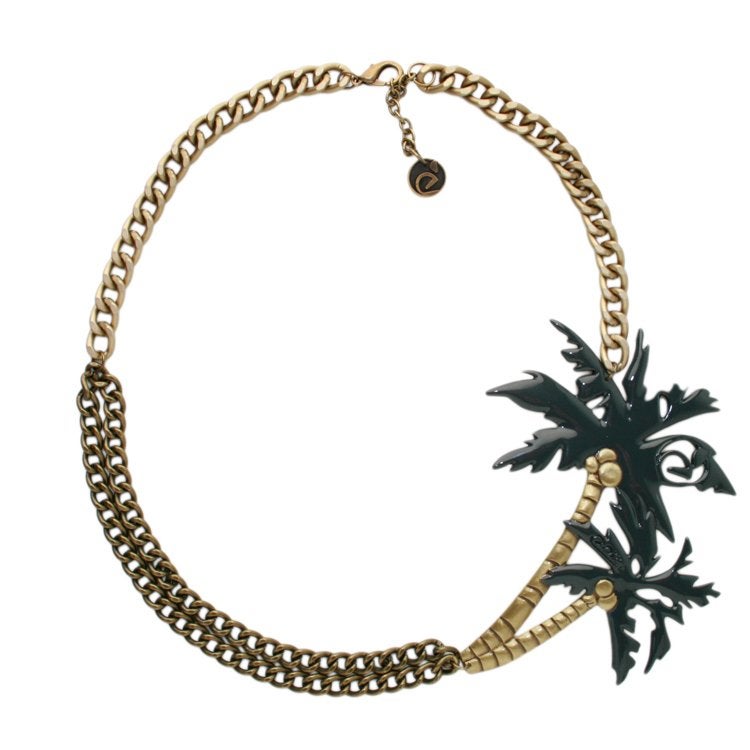 Epic jewelry statement ketting Palmboom nieuw zomer, Overige materialen, Bruin, Ophalen of Verzenden, Epic jewelry