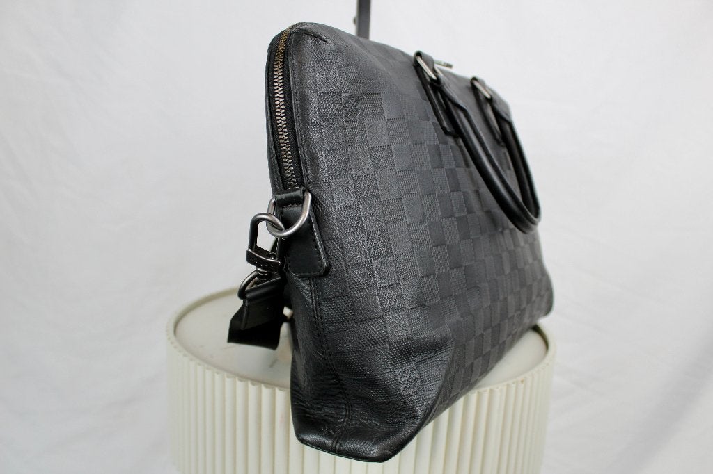 Louis Vuitton Porte Documents Onyx - 1231, Gebruikt, Zwart, Aktetas of Boekentas, Ophalen of Verzenden