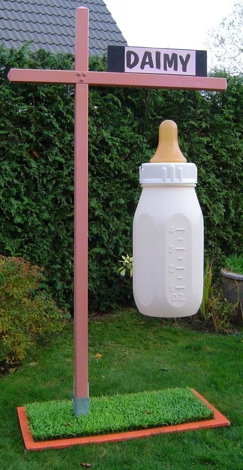 geboortebord 3d zuigfles meisje huren huur bensan enter, Ophalen, Zo goed als nieuw, Geboorte of Huwelijk