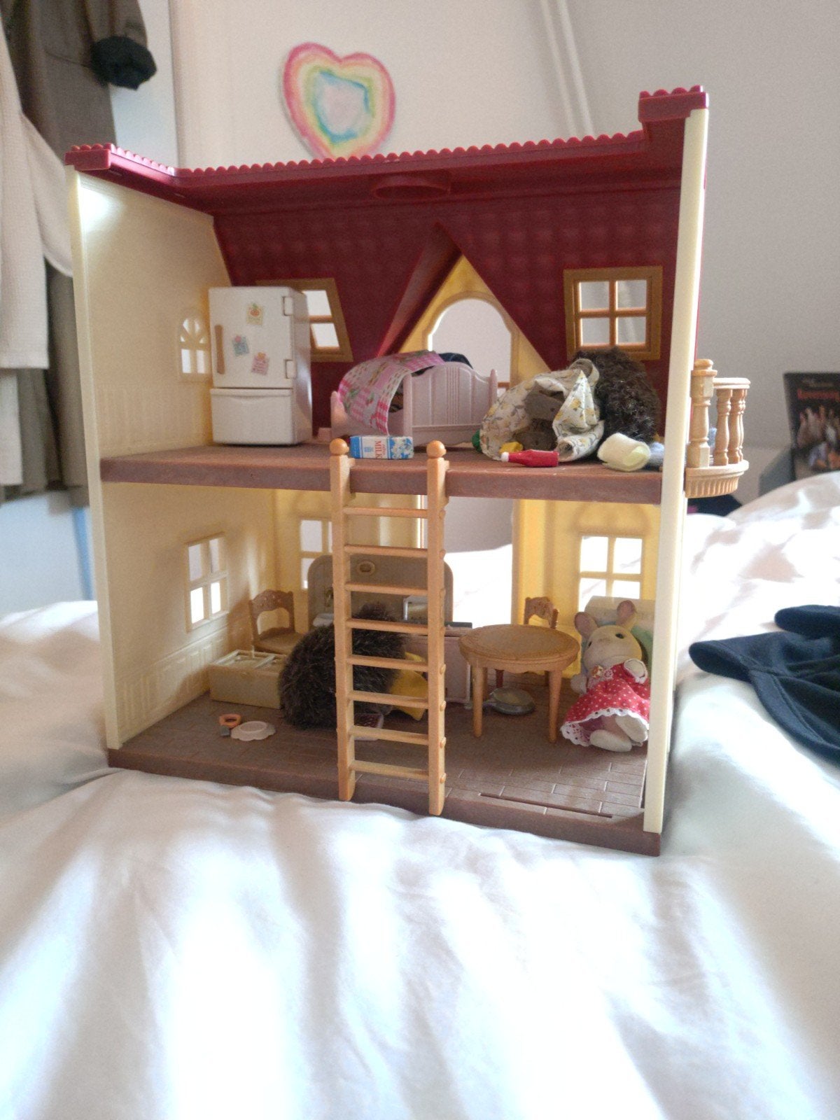 Sylvanian Families Huis met Interieur en 4 Poppetjes, Ophalen of Verzenden