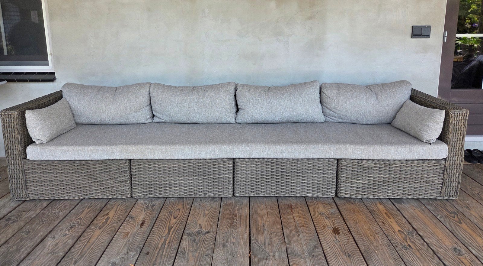 xl loungebank, Ophalen, Gebruikt, Wicker