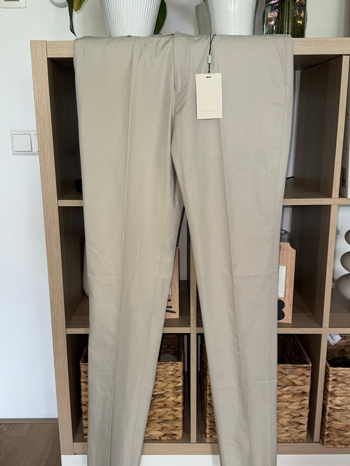 Suitsupply Brescia Off-White Trousers - Maat 50, Ophalen, Nieuw, Maat 48/50 (M), Wit