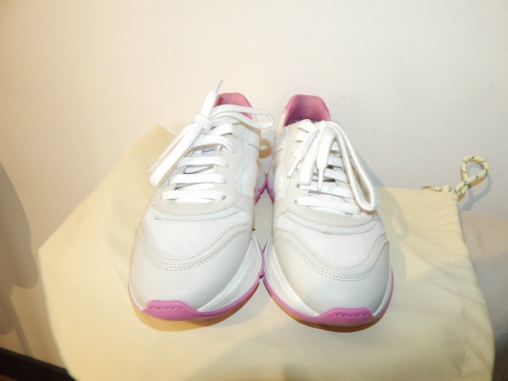 Axel Arigato witte sneakers roze accenten merk drukken 37, Verzenden, Wit, Axel Arigato, Sneakers of Gympen