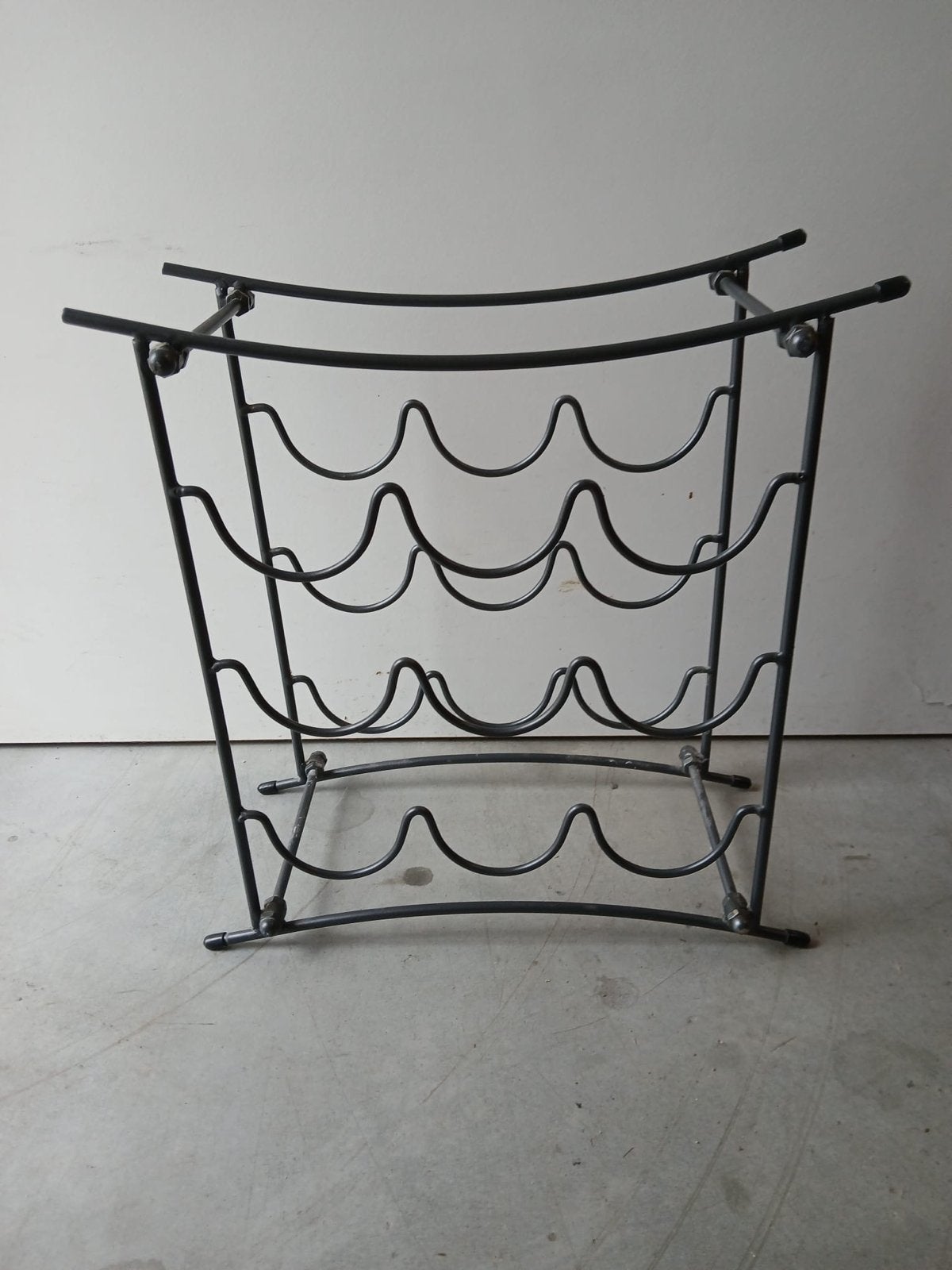 Metalen wijnrek voor 8 flessen - 41x20x39 cm, Huis en Inrichting, Ophalen, Gebruikt, 5 tot 15 flessen, Metaal