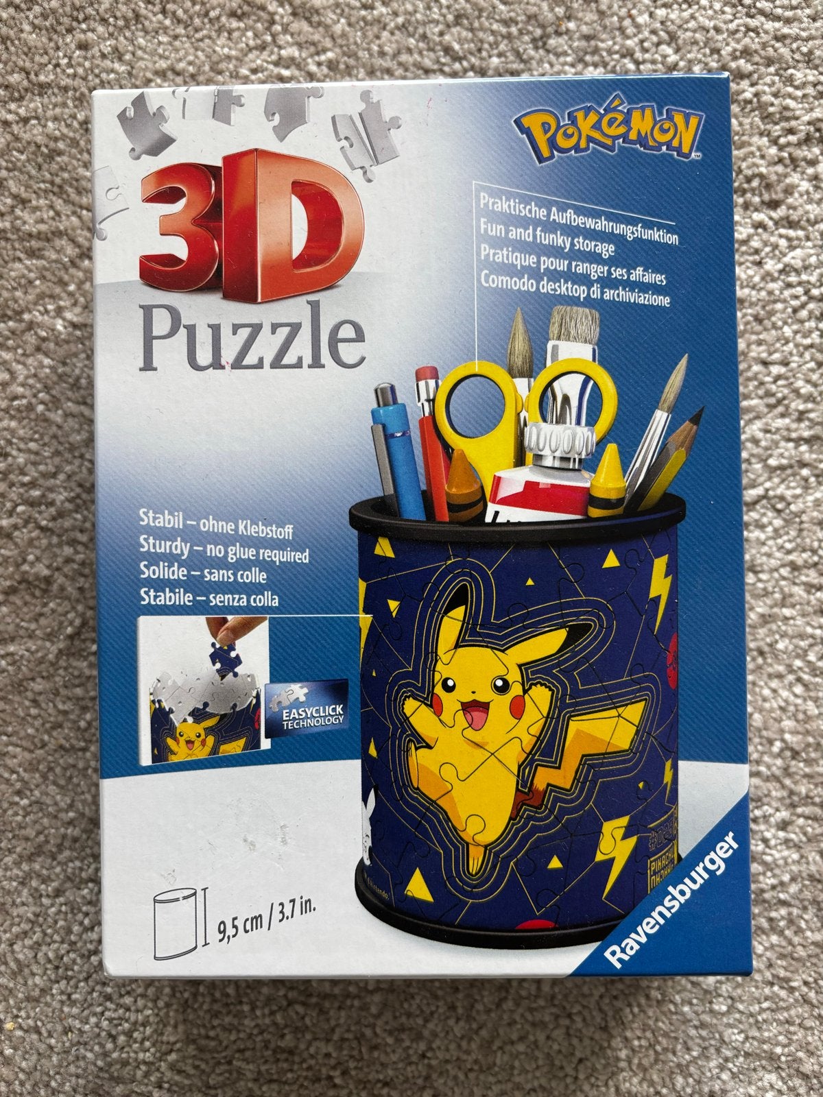 Ravensburger Pokémon Pikachu 3D Puzzel Pennenbak, Ophalen of Verzenden, Meer dan 50 stukjes, Nieuw, 6 jaar of ouder