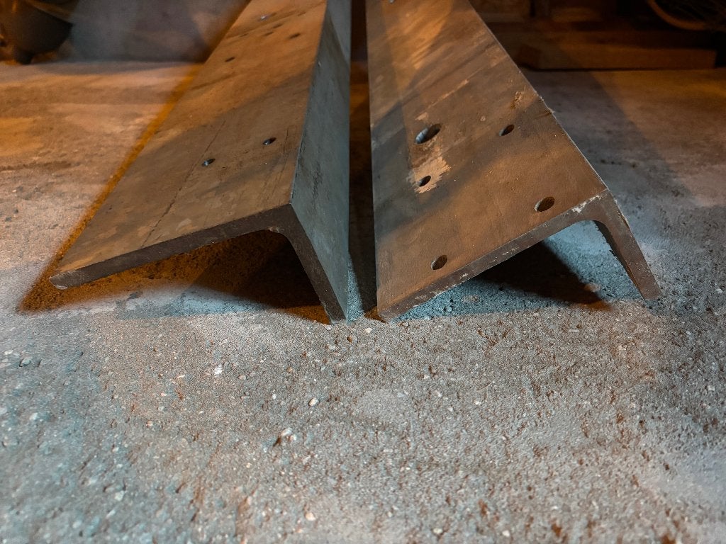 2 zware stalen lateien, Ophalen, Gebruikt, 250 mm of meer, Overige typen