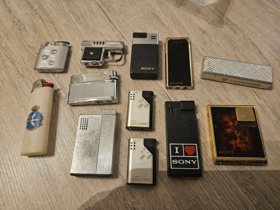 Verzameling oude aanstekers: Sony, Kenwood, Ronson e.a., Verzamelen, Ophalen of Verzenden, Gebruikt, Aansteker