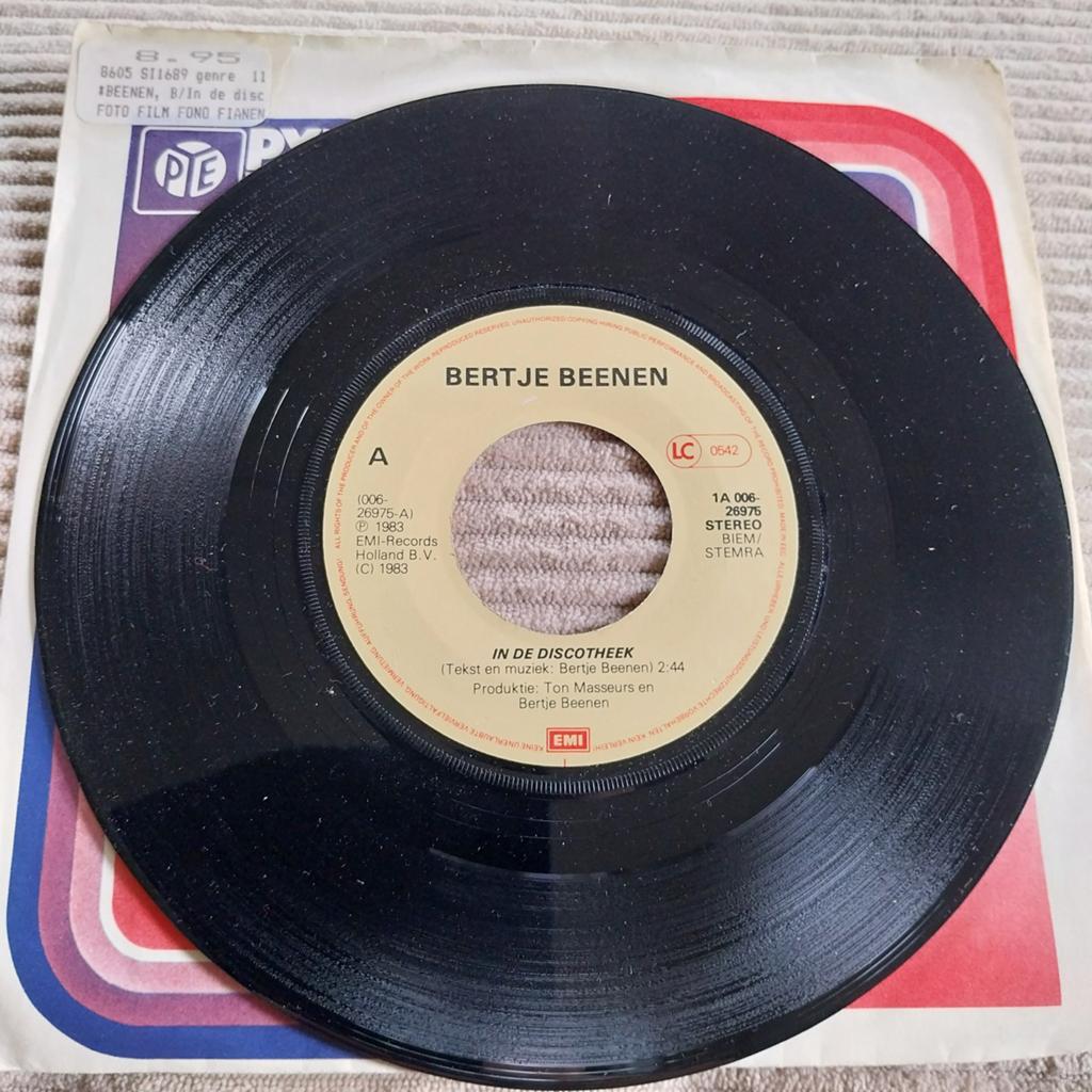 Bertje Beenen - In de Discotheek/Tranen van Verdriet (Sing, Originele persing, Ophalen of Verzenden, Gebruikt, Nederlandstalig