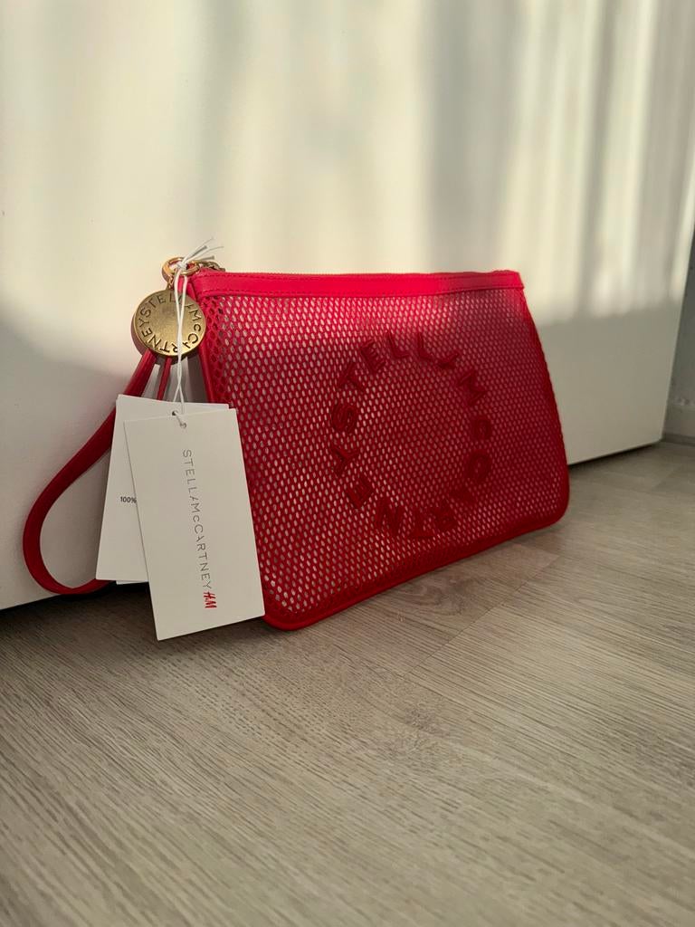Stella McCartney x H&M Limited Edition Mesh Clutch, Ophalen of Verzenden, Nieuw, Rood, Overige merken