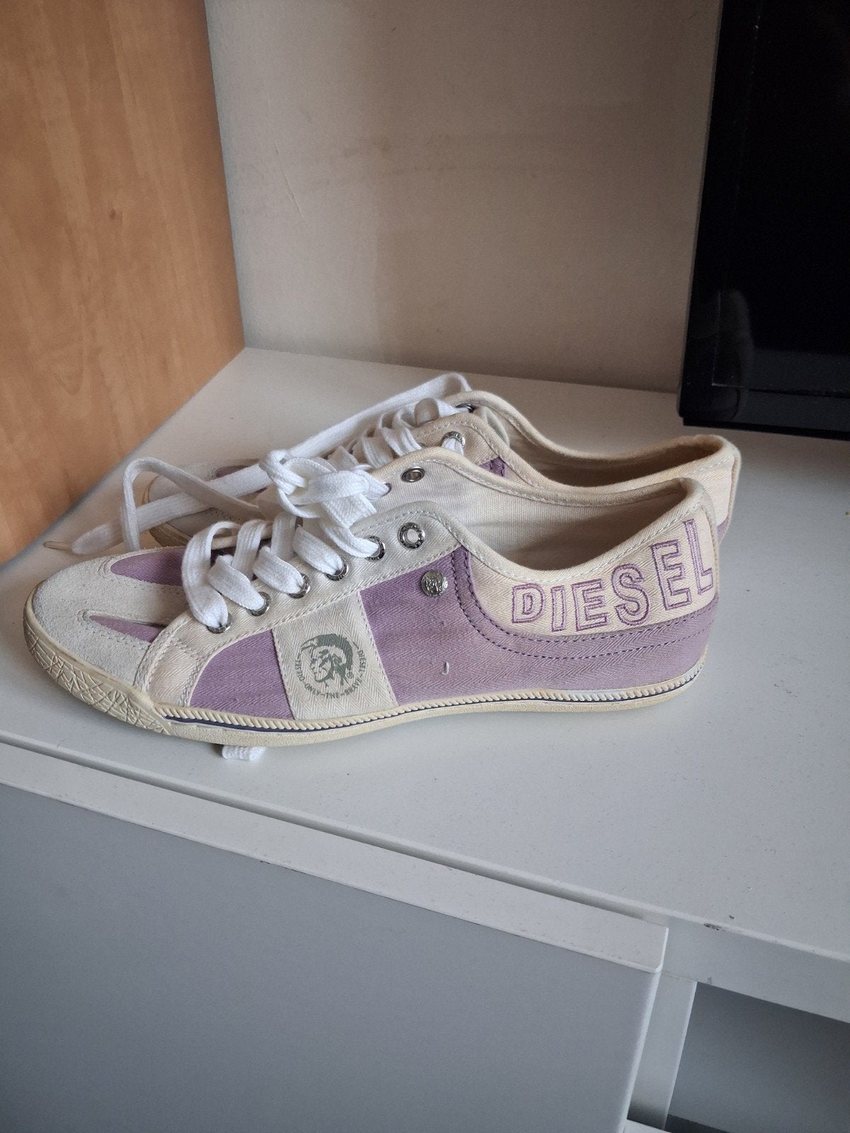 Diesel textiel sneakers maat 40 - Gedragen, Ophalen of Verzenden, Sneakers of Gympen, Diesel, Gedragen