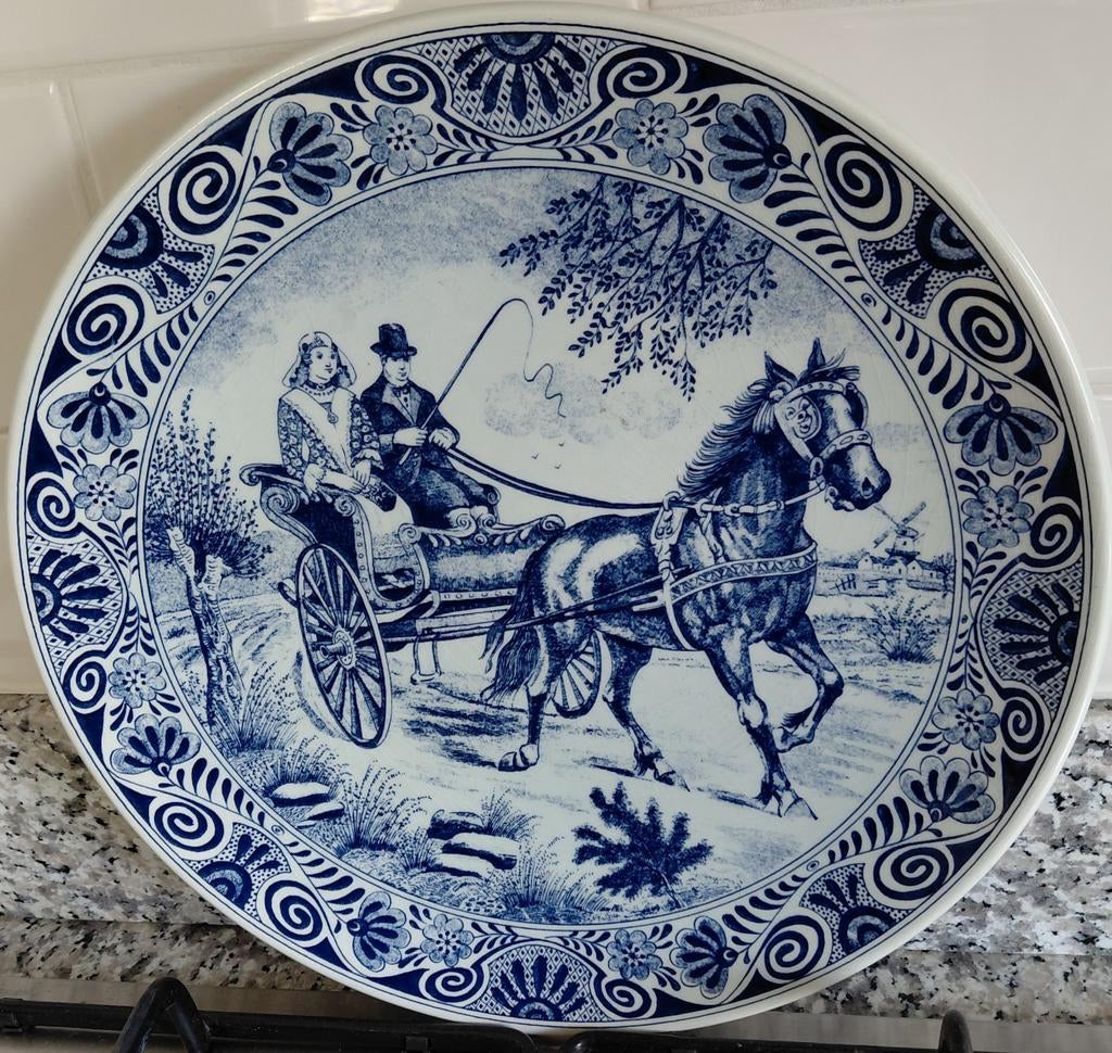 Delfts blauw bord, Antiek en Kunst, Ophalen