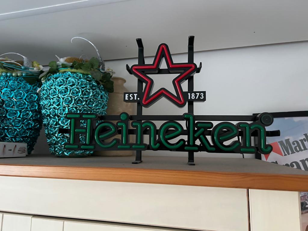 Heineken Neon Lamp - Zeer Mooie Reclame Verlichting, Ophalen, Gebruikt, Lichtbak of (neon) lamp