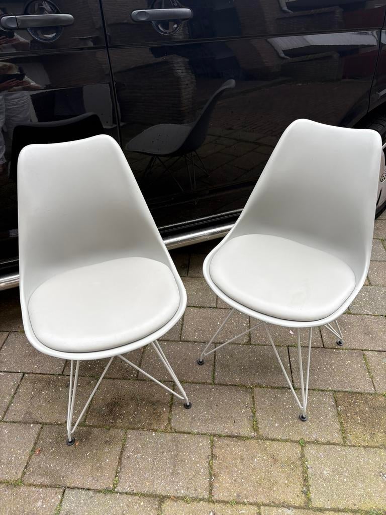 2 design stoelen Eames stijl, Ophalen of Verzenden, Zo goed als nieuw, Kunststof