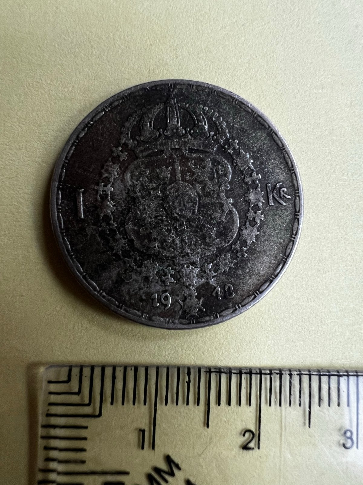 Zweedse 1 Kroon Munt 1943 - Koning Gustaf V, Ophalen of Verzenden, Losse munt, Zilver