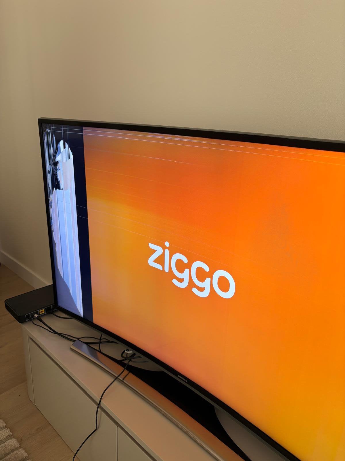 Samung curved tv met schade, Audio, Tv en Foto, Televisies, Ophalen, 50 Hz, Zo goed als nieuw, Samsung