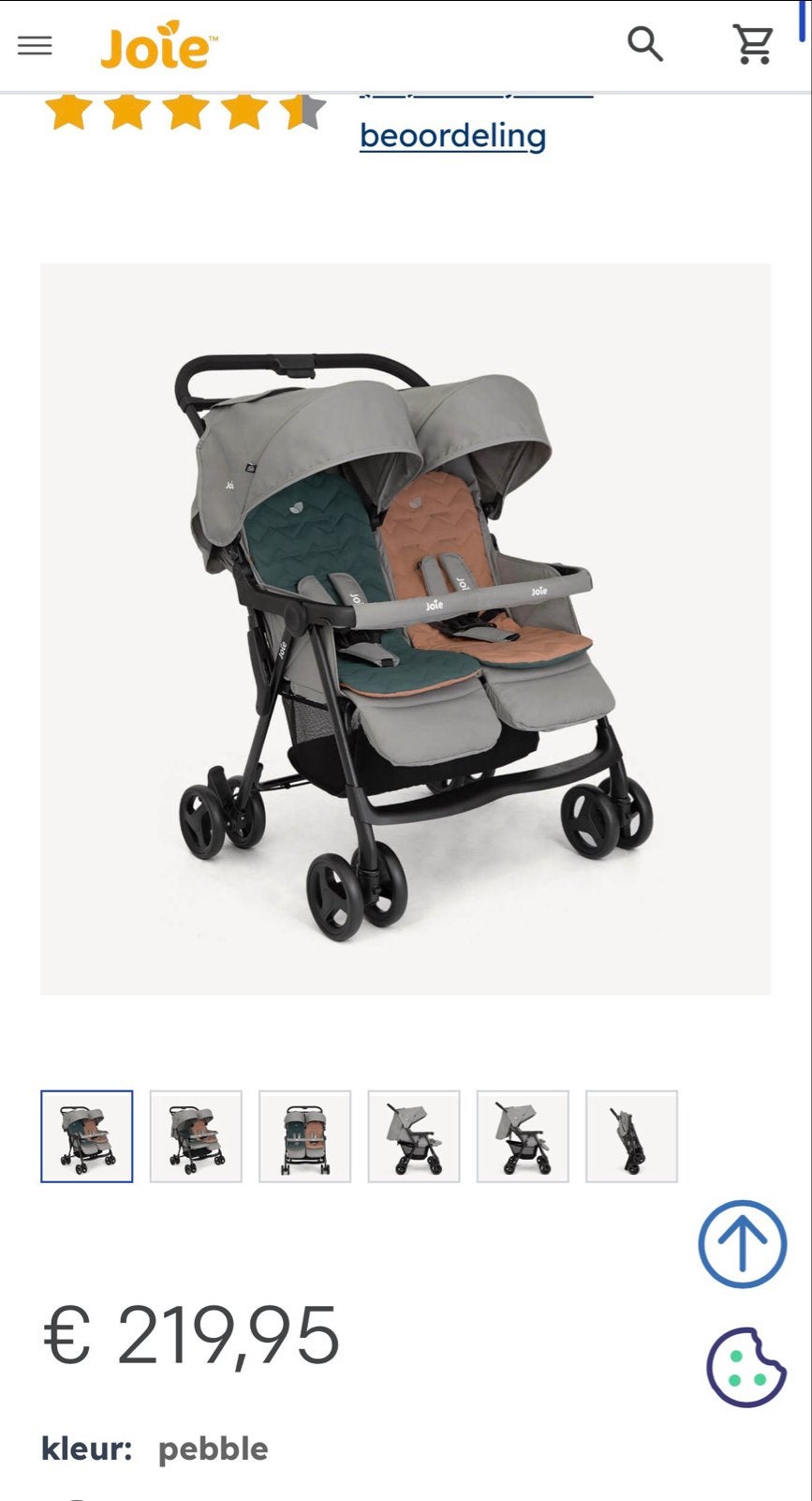 Joie Duo Kinderwagen - Ongebruikt Retourdeal, Kinderen en Baby's, Nieuw, Duowagen, Ophalen of Verzenden, Kinderwagen