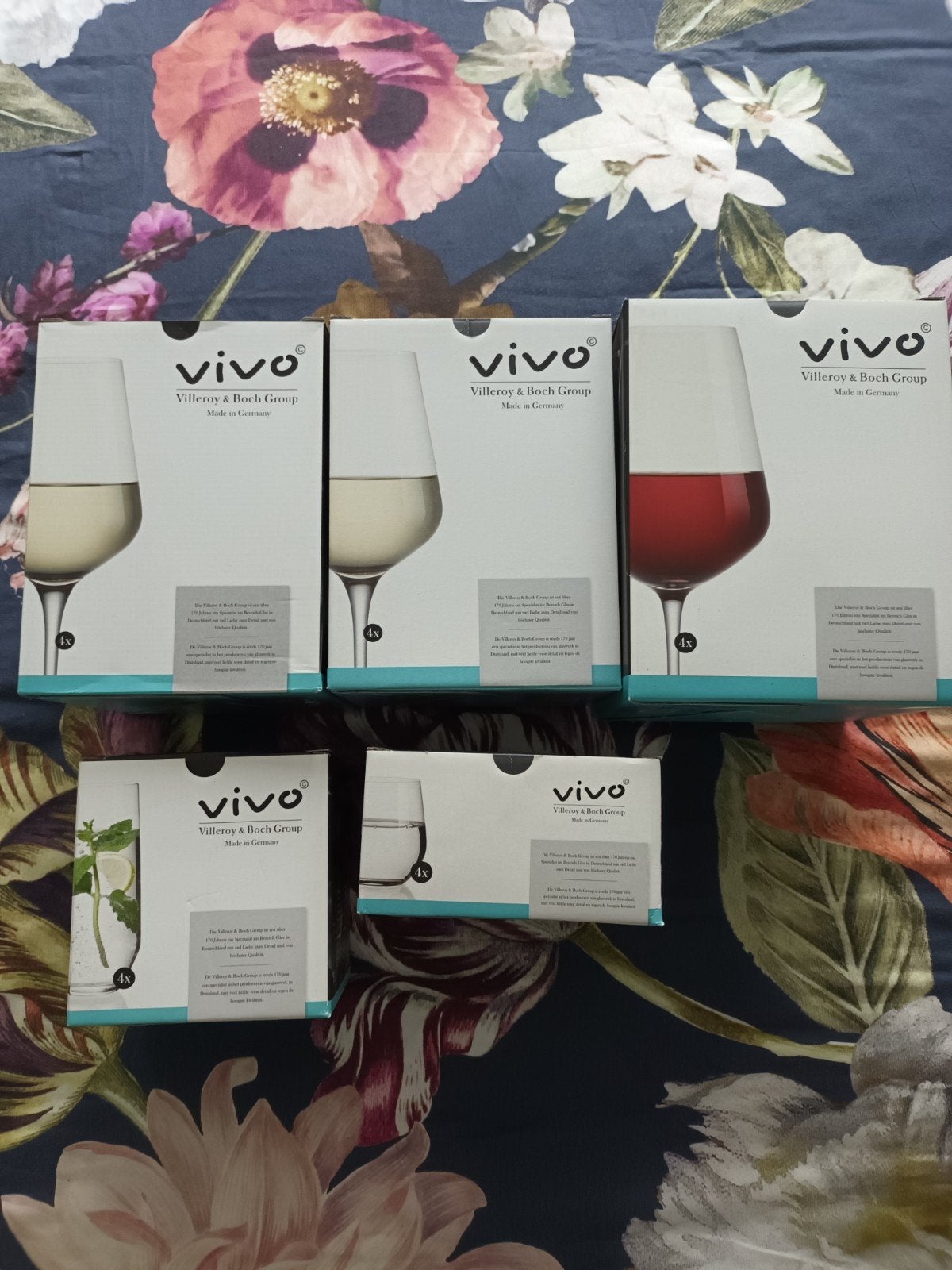 Vivo Villeroy&Boch glazen set, Huis en Inrichting, Keuken | Servies, Ophalen, Glas of Glazen, Villeroy & Boch, Nieuw
