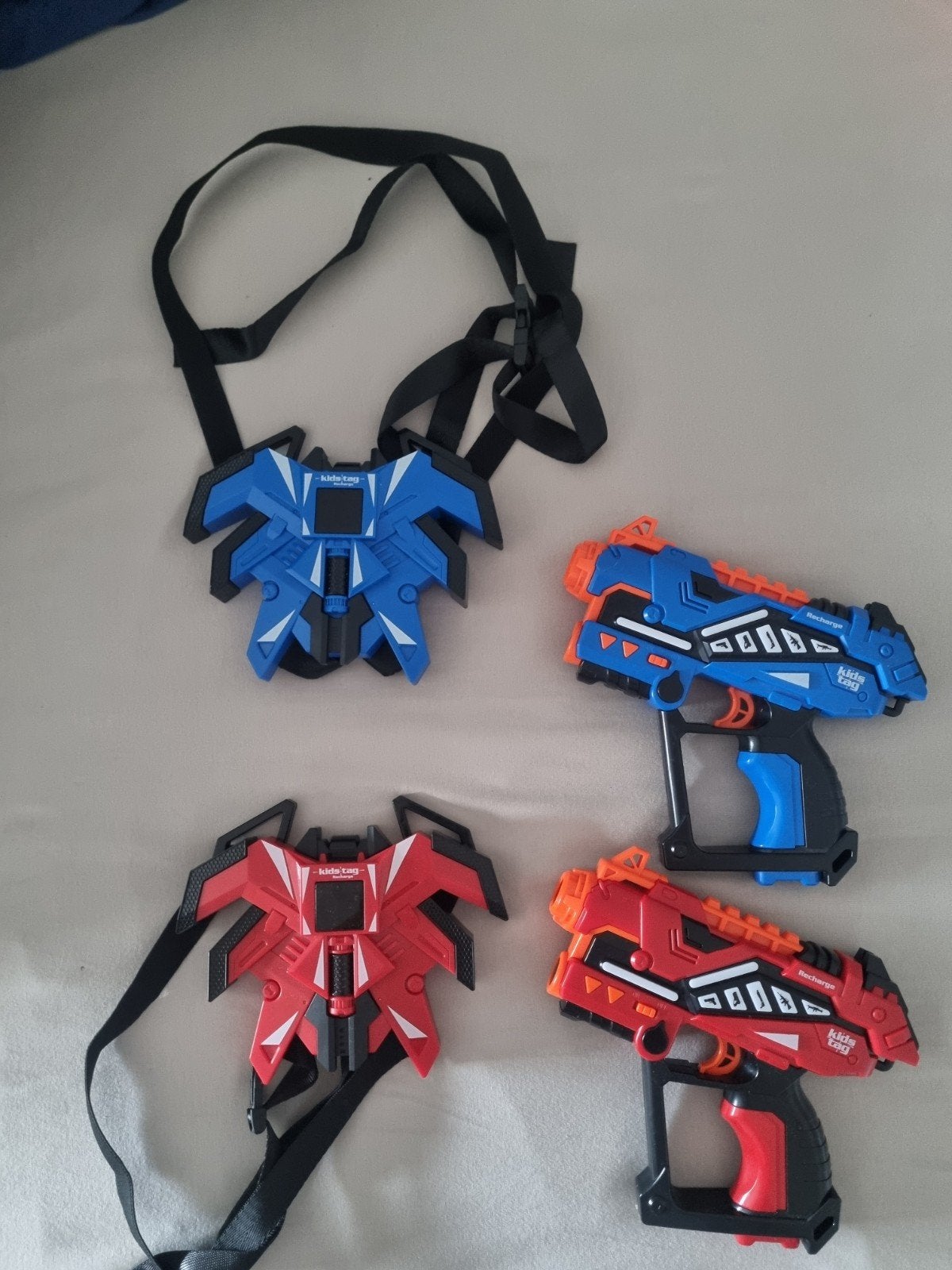Kids Tag Lasergame Set - 2 Pistolen en Vests, Kinderen en Baby's, Speelgoed | Buiten | Actiespeelgoed, Ophalen of Verzenden, Zo goed als nieuw