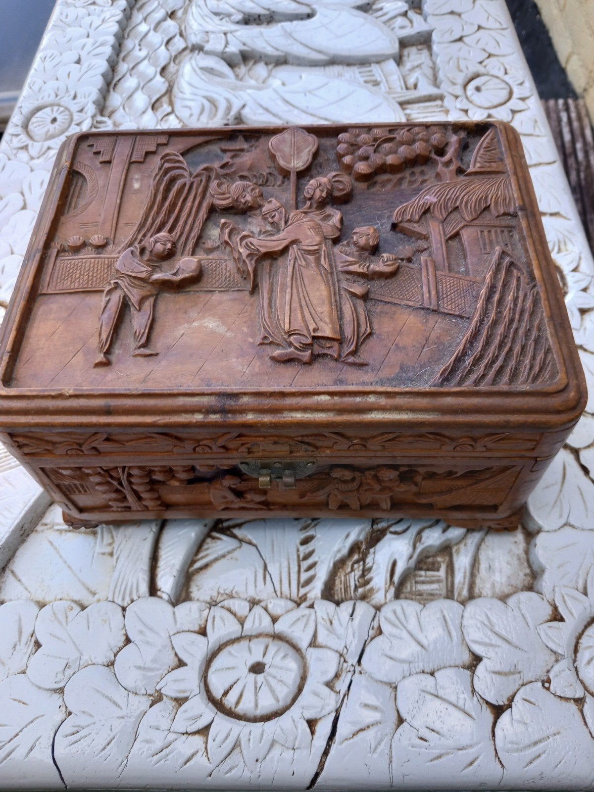 Antiek Houten Kistje, Ophalen of Verzenden