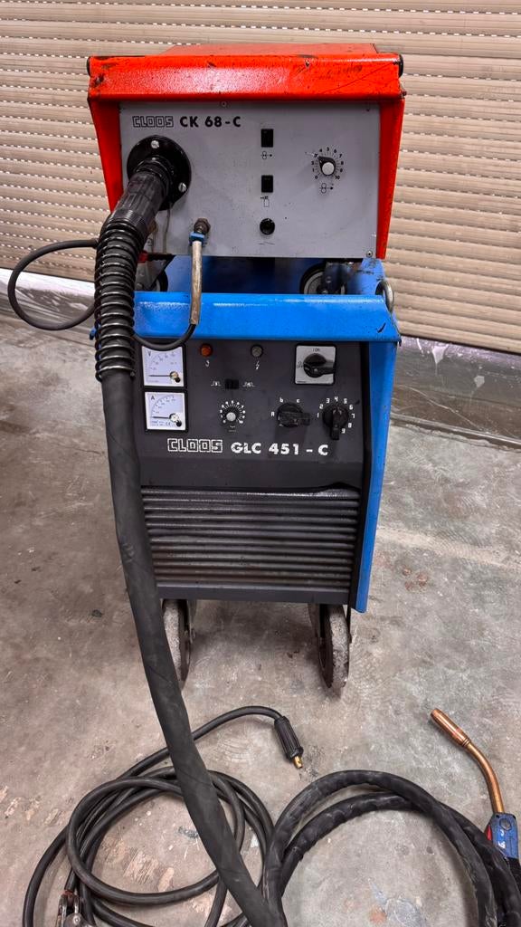 Cloos GLC 451 mig mag watergekoeld, Doe-het-zelf en Verbouw, Gereedschap | Lasapparaten, Ophalen, Gebruikt, 250 ampère of meer