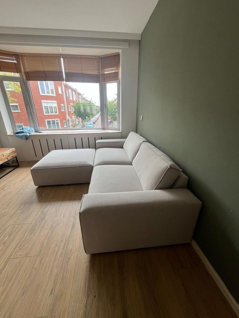 Bank met hocker, Ophalen, Schitterend, Gebruikt, 100 tot 125 cm