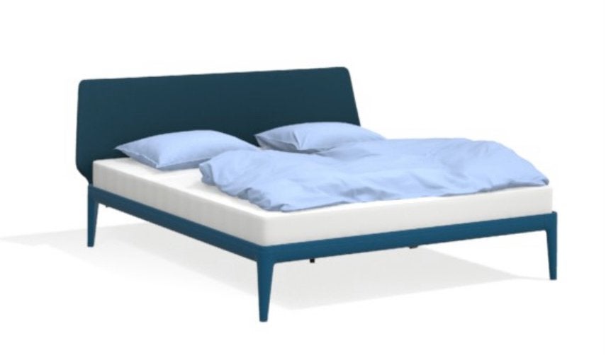 Showroom Auping Essential 180x200 Royal Blue incl. Hoofdbord, Verstelbaar, Tweepersoons, Zo goed als nieuw, 180 cm