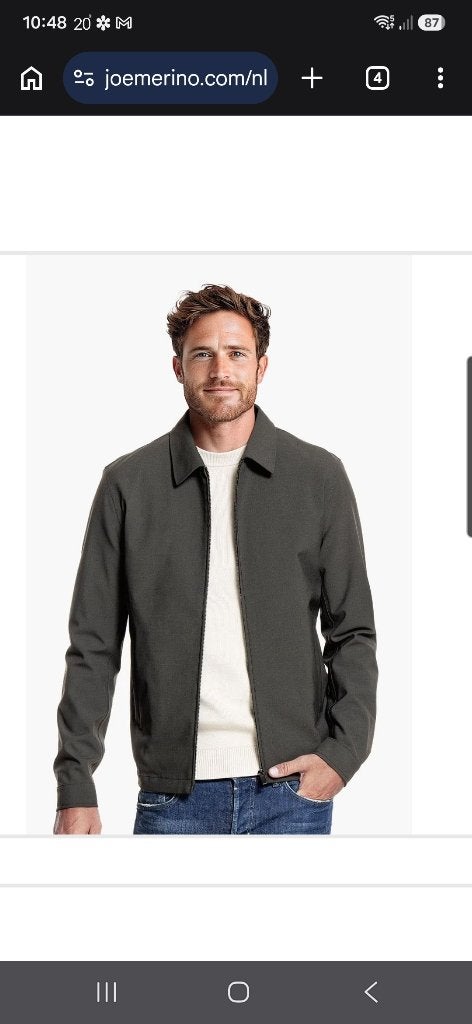 Joe Merino Harrington Jacket Kaki Grey, Maat 52/54 (L), Overige kleuren, Joe Merino, Nieuw