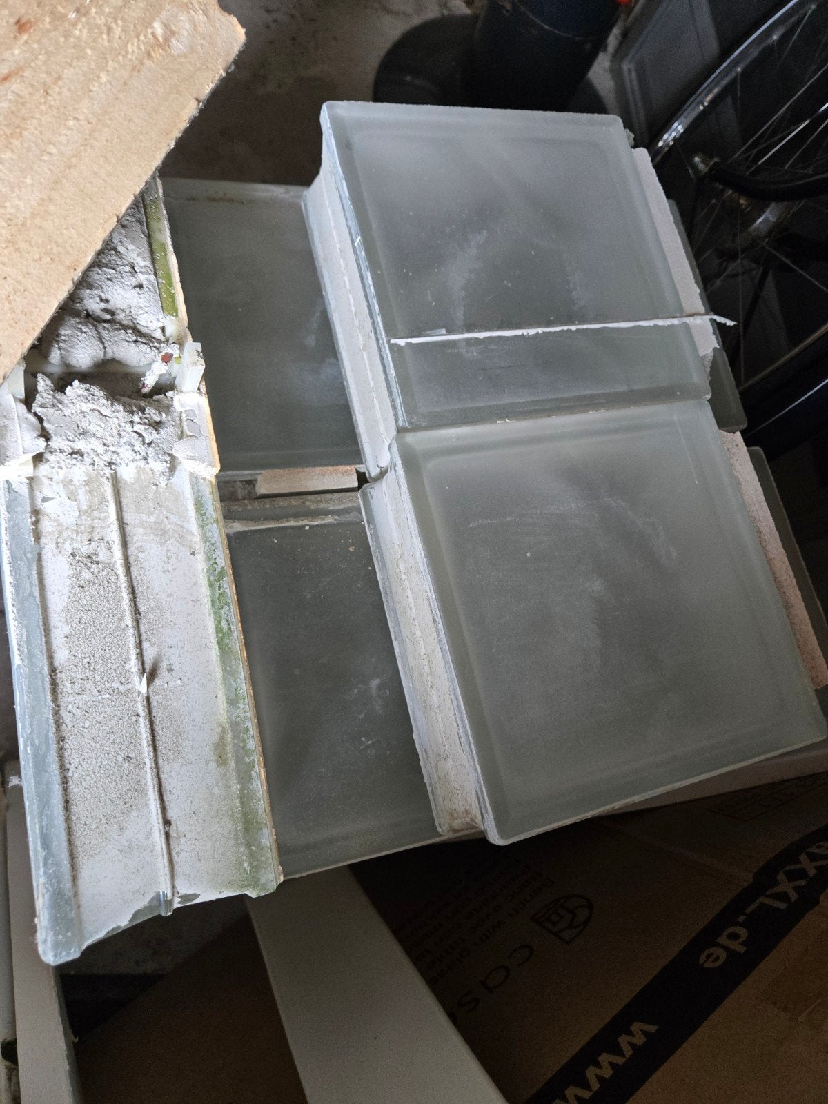32 stuks mat/iced glasblokken, Ophalen, Gebruikt, Minder dan 80 cm, Minder dan 80 cm