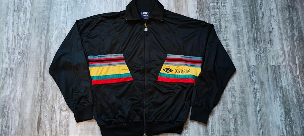 Umbro Trainingsjack - Vintage - Y2K - Trainingsjacket - Jas, Maat 52/54 (L), Zwart, Ophalen of Verzenden, Zo goed als nieuw