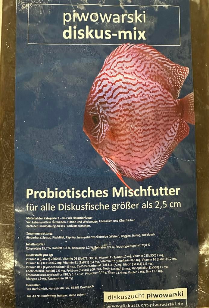Piwowarksi discus diepvriesvoer 500 gram, Ophalen of Verzenden, Nieuw, Overige typen