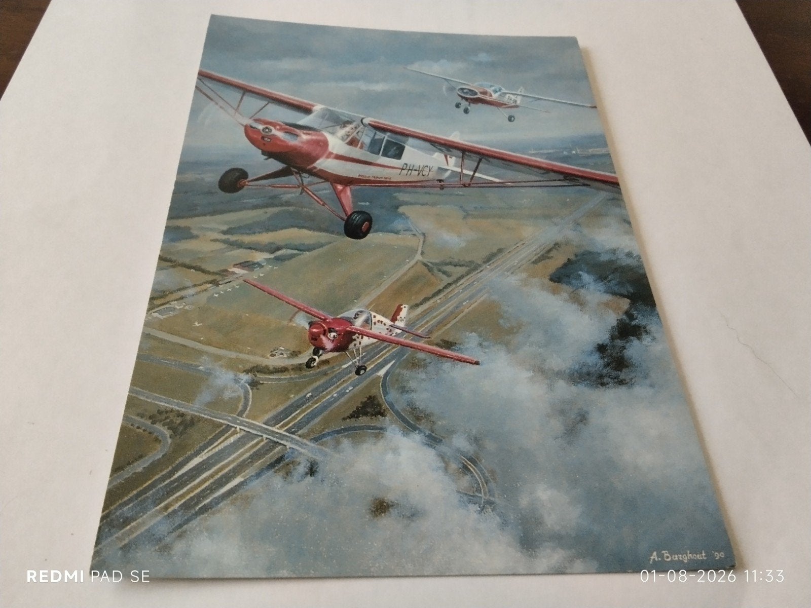 ansichtkaart .Seppe vliegend Museum.illustratie. Burghout, Ophalen of Verzenden, Gebruikt, Kaart, Foto of Prent
