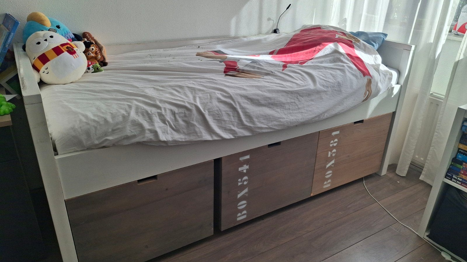 Bopita eenpersoonsbed met opberglades, Ophalen, Gebruikt, 90 cm, Eenpersoons