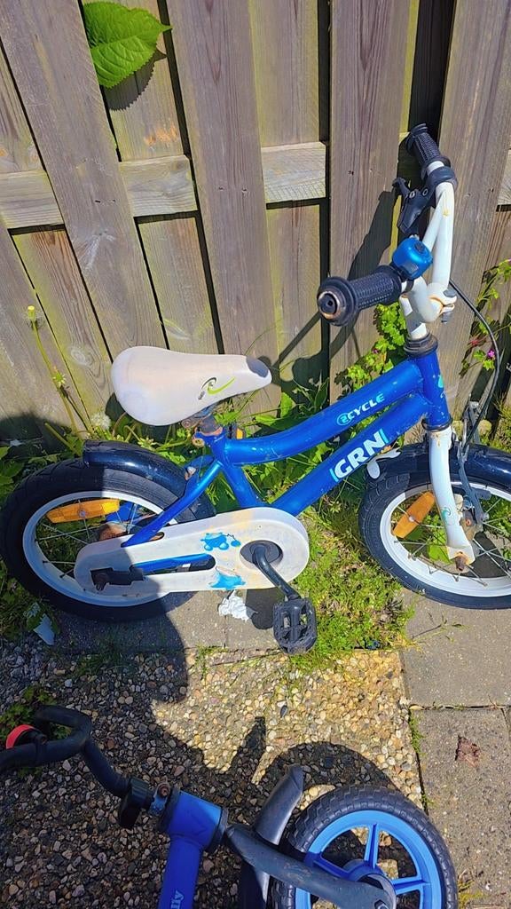 Blauwe kinderfiets GRN Cycle - Gebruikt, Fietsen en Brommers, Fietsen | Kinderfietsjes, Terugtraprem, Ophalen of Verzenden, GRN Cycle
