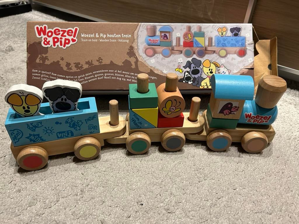 Woezel en Pip houten trein - Zo goed als nieuw, Kinderen en Baby's, Ophalen of Verzenden, Zo goed als nieuw, Overige typen