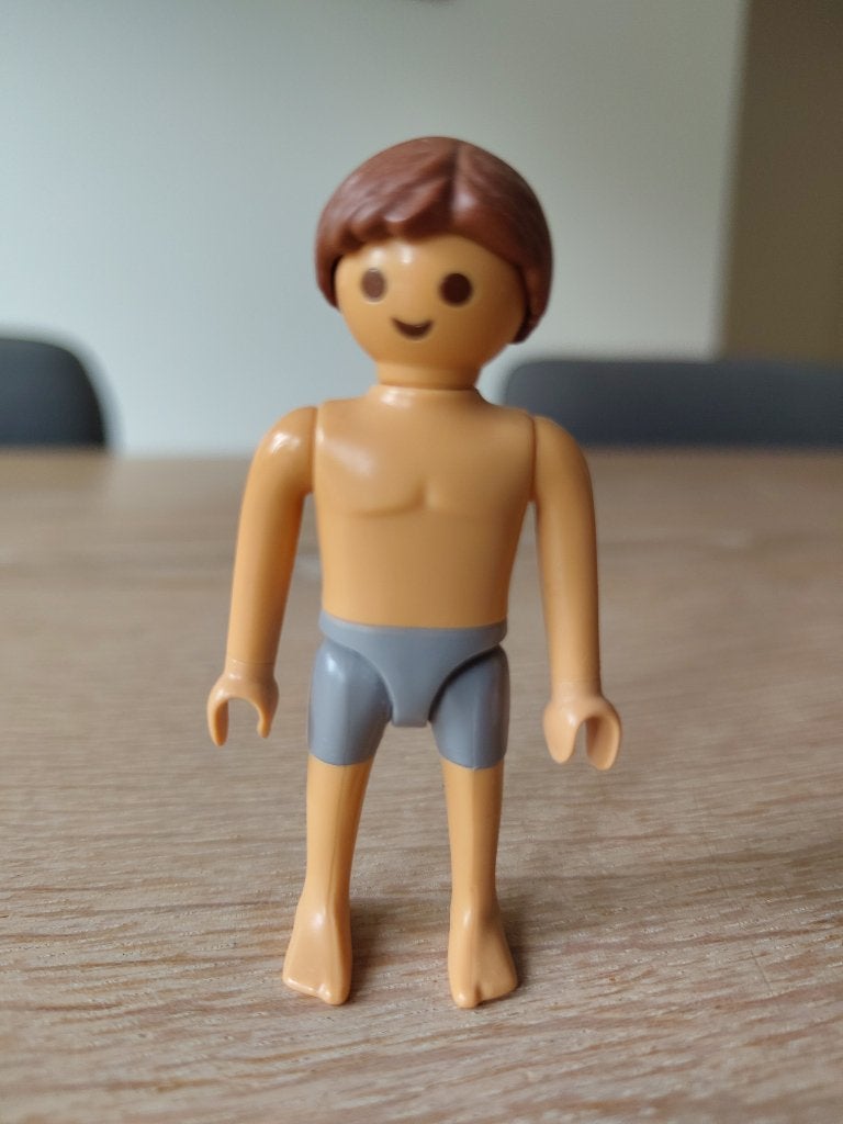 Playmobil Man in badkleding zwembroek themapoppetje, Ophalen of Verzenden, Zo goed als nieuw, Figuren