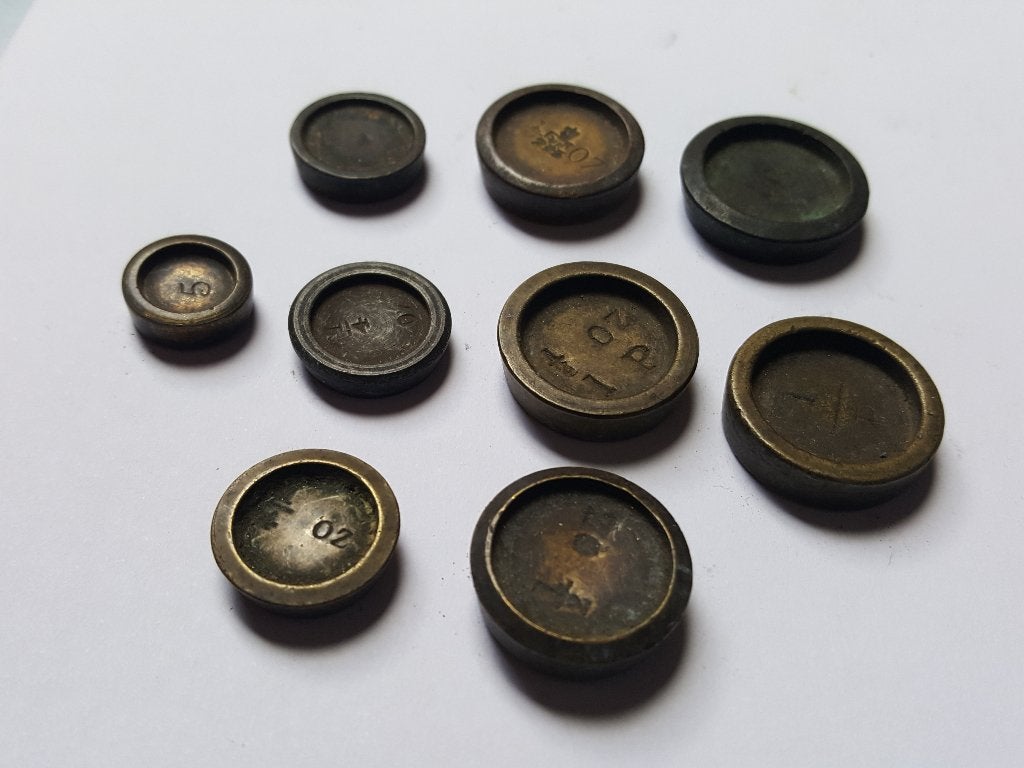 Stapelgewichtjes, brons, 19e eeuw, Engeland, Verzenden