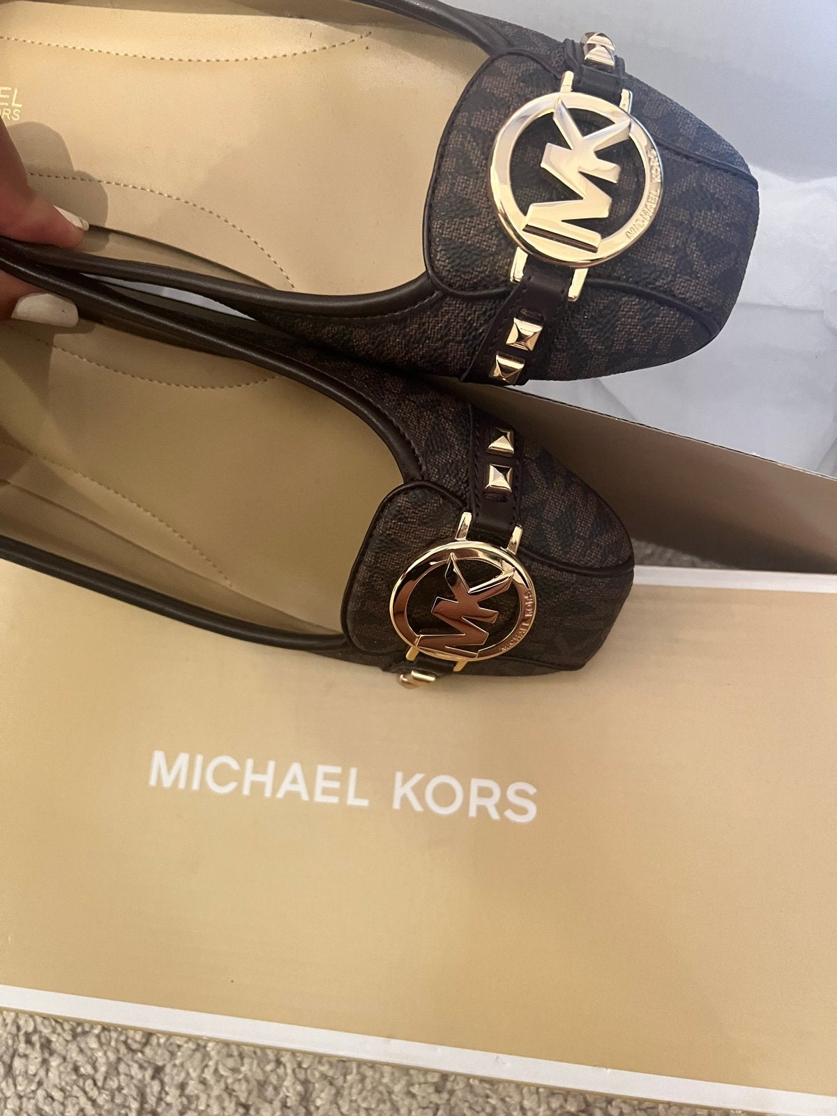 Michael Kors Fulton Mocassin Instappers Bruin Maat 39.5, Ophalen of Verzenden, Nieuw, Bruin, Espadrilles of Moccasins