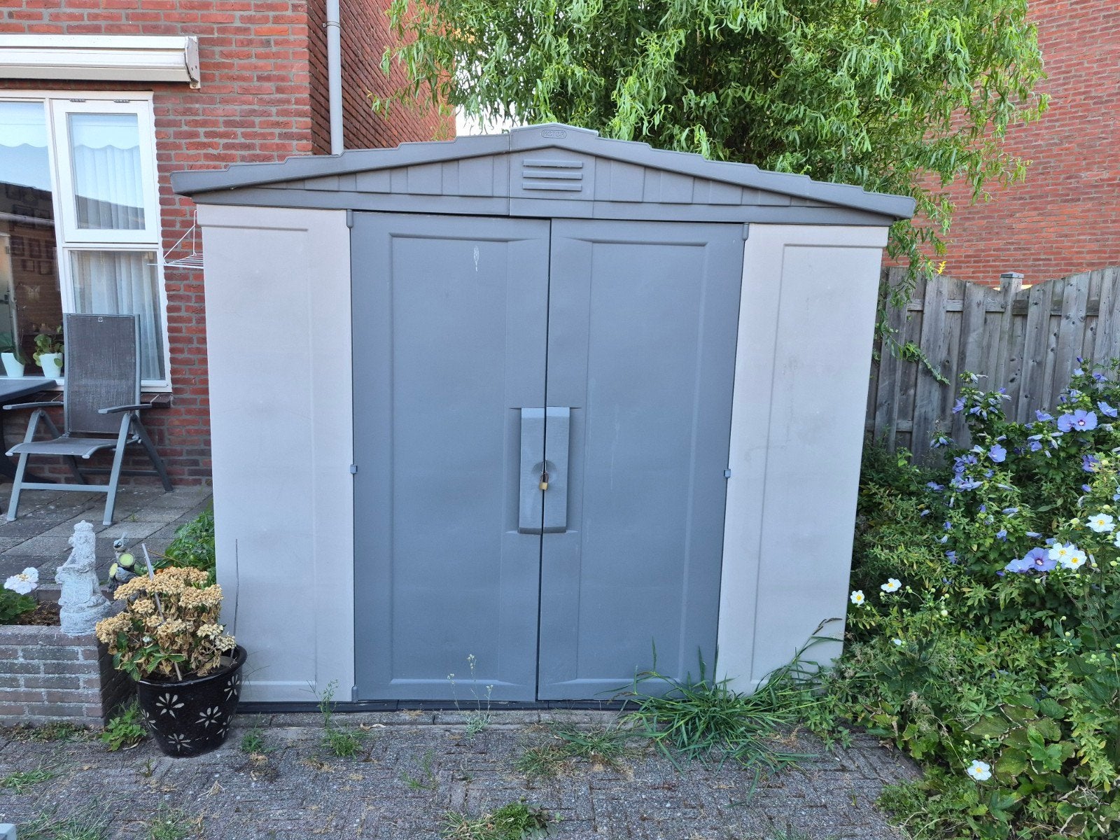 Kunststof tuinhuis/schuur - Ideaal voor opslag, Kunststof, Schuur, 1 raam, Ophalen