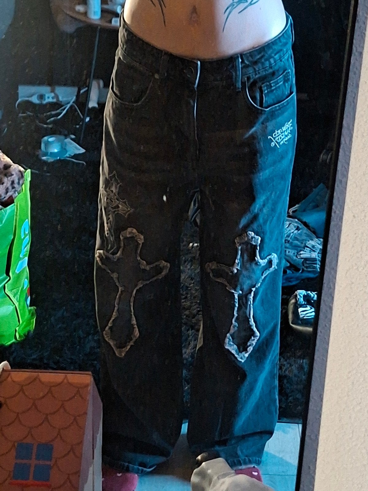 ed hardy broek, Bruin, Zo goed als nieuw, Maat 46 (S) of kleiner, Ed Hardy
