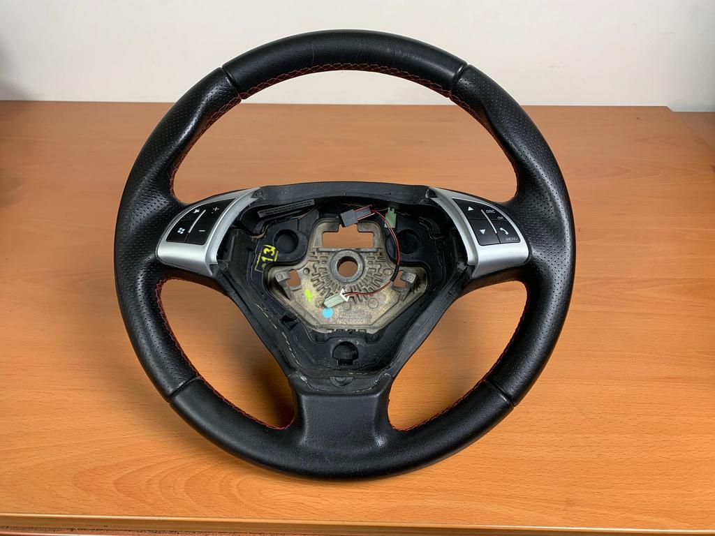 stuurwiel fiat punto grande - evo rood stiksel Leer knopjes, Gebruikt, -, -, Ophalen of Verzenden