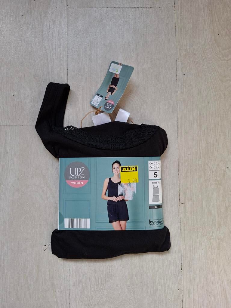 Nieuwe UP2 FASHION pyjama set, maat S, zwart, UP2 FASHION, Ophalen of Verzenden, Nieuw, Maat 36 (S)