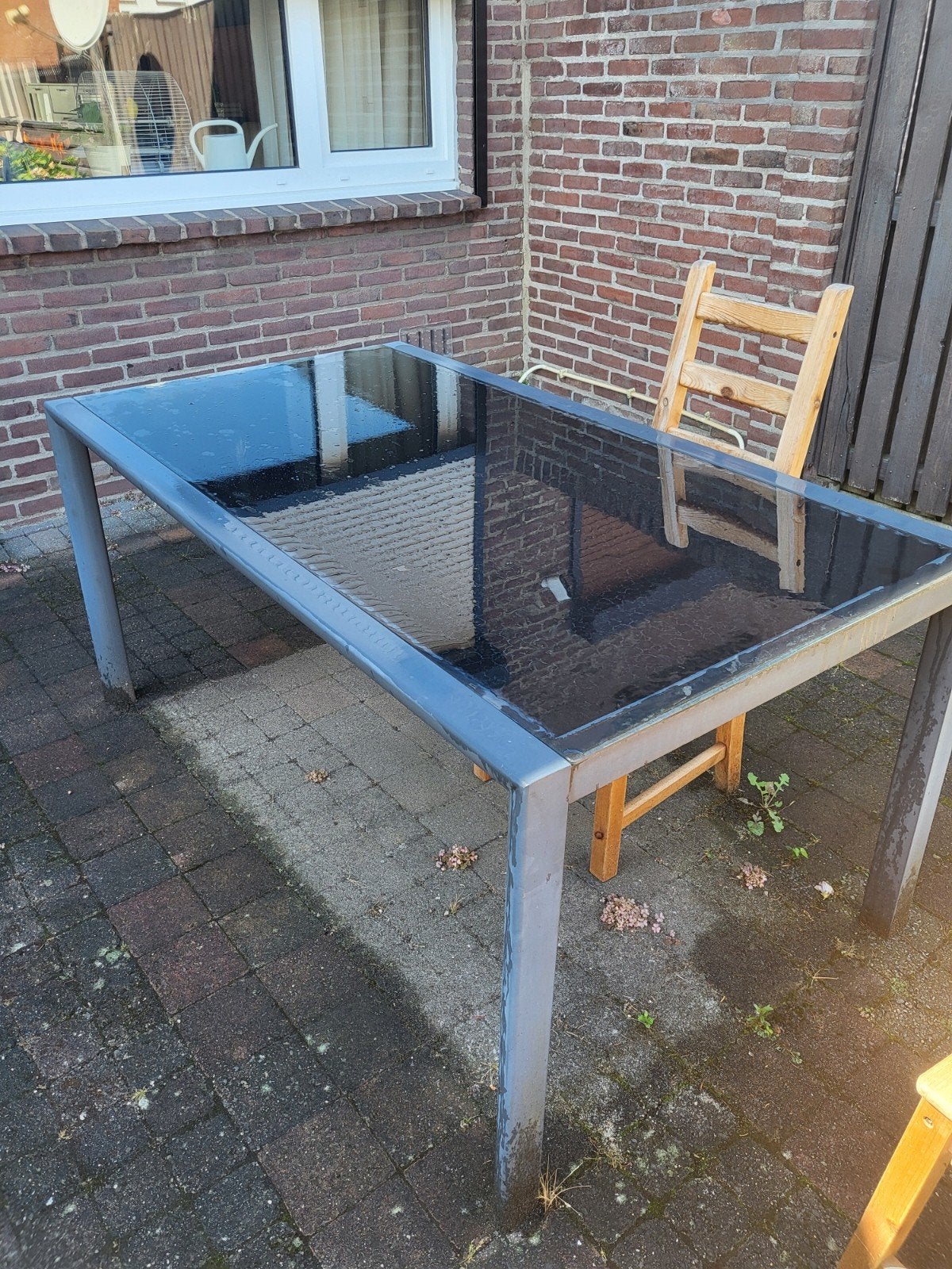 tuintafel, Tuin en Terras, Ophalen, Gebruikt, Rechthoekig, Aluminium
